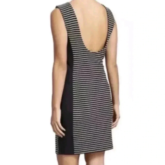 Athleta Striped Mala Bodycon Athleisure Black White Colorblock Slimming M - Picture 9 of 9